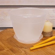 Горшок Антик 1,6л прозрачный с поддоном - фото 57920