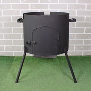 Печь под казан на 16л с дверцей - фото 57943