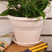 Горшок Милано 3,2л пудровый - фото 57973