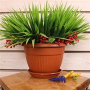 Горшок Флора 4л терракот с поддоном - фото 58007