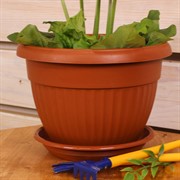 Горшок Флора 2,6л терракот с поддоном - фото 58015