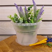 Горшок Милано 2л прозрачный - фото 58026