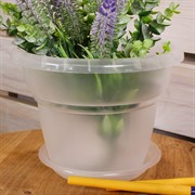 Горшок Милано 2л прозрачный - фото 58027