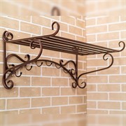 Вешалка настенная для одежды в прихожую с полкой 91-403 - фото 58033