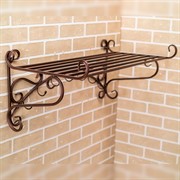 Вешалка настенная для одежды в прихожую с полкой 91-403 - фото 58034