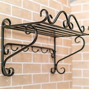 Вешалка для одежды настенная в прихожую с полкой 91-402 - фото 58047