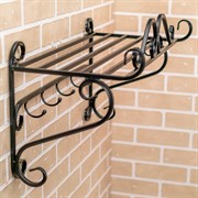 Вешалка для одежды настенная в прихожую с полкой 91-402 - фото 58048