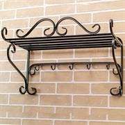 Вешалка для одежды настенная в прихожую с полкой 91-402 - фото 58049