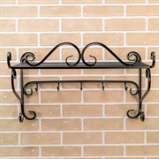 Вешалка для одежды настенная в прихожую с полкой 91-402 - фото 58050