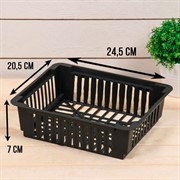 Корзина для посадки луковичных квадратная черная - фото 58075