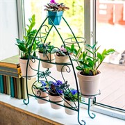 Подставка для цветов на подоконник Стрекозы на 10 кашпо 41-909Gr - фото 58229