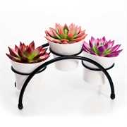 Подставка для цветов на подоконник Арка под 3 кашпо 41-001B - фото 58244