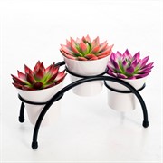 Подставка для цветов на подоконник Арка под 3 кашпо 41-001B - фото 58245