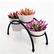 Подставка для цветов на подоконник Арка под 3 кашпо 41-001B - фото 58246