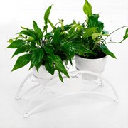 Подставка для цветов на подоконник металлическая под 2 кашпо 41-981W - фото 58256