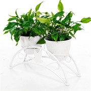 Подставка для цветов на подоконник металлическая под 2 кашпо 41-981W - фото 58257