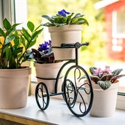 Подставка для цветов на подоконник Велосипед под два кашпо 41-041B - фото 58259