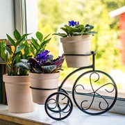 Подставка для цветов на подоконник Велосипед под два кашпо 41-041B - фото 58260
