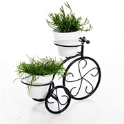 Подставка для цветов на подоконник Велосипед под два кашпо 41-041B - фото 58262