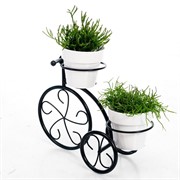 Подставка для цветов на подоконник Велосипед под два кашпо 41-041B - фото 58263