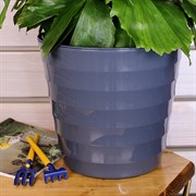 Горшок Лаура 9л антрацит - фото 58304