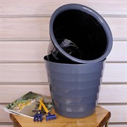 Горшок Лаура 9л антрацит - фото 58305