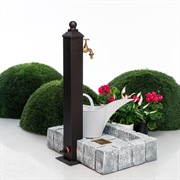 Умывальник колонка садовая с поддоном под серый камень U09155 - фото 58308