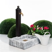 Умывальник колонка садовая с поддоном под серый камень U09155 - фото 58309
