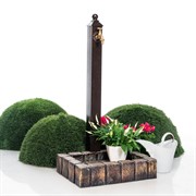 Умывальник колонка садовая с поддоном под тёмный камень U09151 - фото 58331