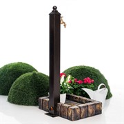 Умывальник колонка садовая с поддоном под тёмный камень U09151 - фото 58332