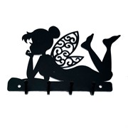 Ключница настенная черная металлическая Фея Динь динь 701-021B - фото 58423