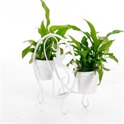 Подставка для цветов на подоконник Птица под 2 кашпо металл 41-002W - фото 58454