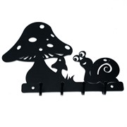 Ключница настенная металлическая черная Улитка 701-020B - фото 58476