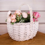 Корзина плетеная ива 23х19х12/23см белый - фото 58487