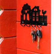 Ключница настенная металлическая черная Дача 701-027B - фото 58548