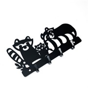 Ключница настенная металлическая черная Енотики 701-016B - фото 58553