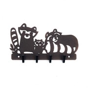 Ключница настенная металлическая черная Енотики 701-016B - фото 58554