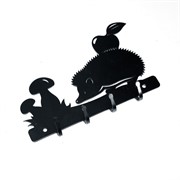 Ключница настенная металлическая черная Ёжик 701-015B - фото 58573