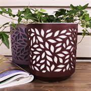 Кашпо Ливс 2,5л бордо-белый - фото 58589