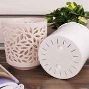 Кашпо Ливс 1,25л пудра-белый - фото 58604