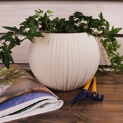 Кашпо Сфера 1,7л кремовый - фото 58613