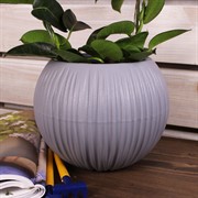 Кашпо Сфера 1,7л серый - фото 58629