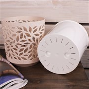 Кашпо Ливс 2,5л пудра-белый - фото 58639