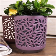 Кашпо Ливс 1,25л слива-антрацит - фото 58647