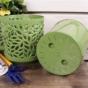 Кашпо Ливс 1,25л оливка-оливка - фото 58651