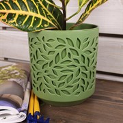 Кашпо Ливс 2,5л оливка-оливка - фото 58667