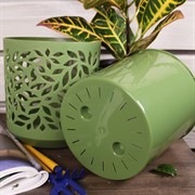 Кашпо Ливс 2,5л оливка-оливка - фото 58668