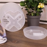 Кашпо Блюз 1,5л прозрачный - фото 58671