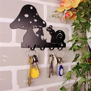 Ключница настенная металлическая черная Улитка 701-020B - фото 58842