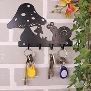 Ключница настенная металлическая черная Улитка 701-020B - фото 58843